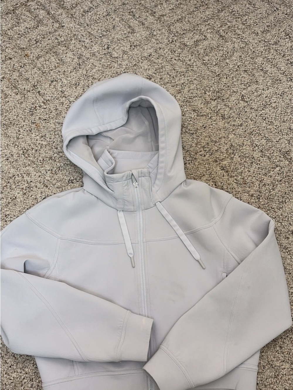 lululemon athletica Light Blue/Green Cropped scuba Hoodie Jacket - Picture 6 of 8